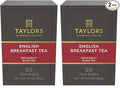 Taylors of Harrogate English Breakfast,Black Tea,Pillow Tea Bags,Rich,Bright & Malty,Caffeinated,Enjoy Hot or Iced,50 Teabags,50 Count (Pack of 2)