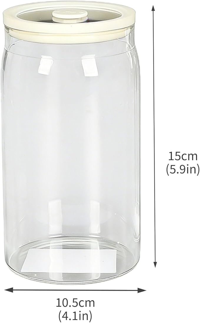 Pickle Jar, 2 Pack 1200ml/40.6 oz Kimchi Container, Airtight Clear Fermentation Canister, Wide Mouth Refrigerator Storage with Silicone Ring & Exhaust Valve for Radish, Onion, Sauerkraut