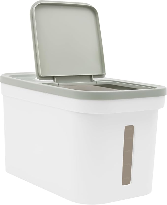 22lbs Rice Container, Large Rice Storage Container with Lid Airtight Food Cereal Container Bins Pet Food Container Household for Home, Kitchen, Grain Warehouse, Pet Store