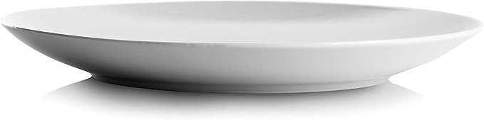 10 Strawberry Street 10.5" Catering Coupe 12pc Dinner Plate and 7.5" 12pc Salad/Dessert Plate Set, White