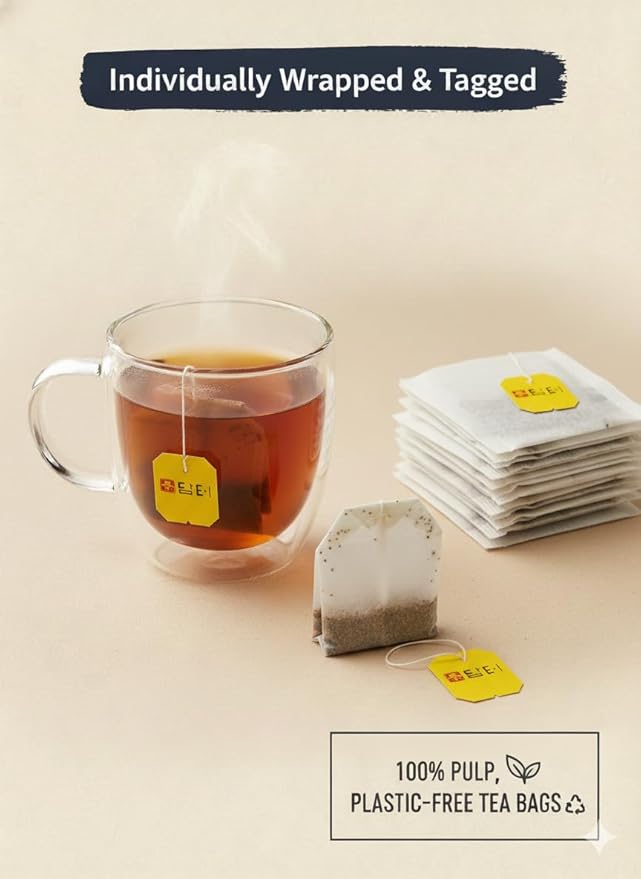 Damtuh Korean Burdock Root Tea – Herbal Wellness & Soothing Drink, Caffeine-Free – 40 Tea Bags (1.5g each)