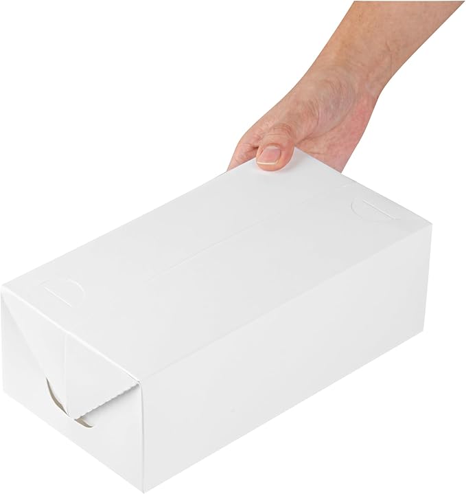 Restaurantware Paper Takeout Box 100 Count 71 Oz Greaseproof Disposable Lunch Box Spill-Resistant Restaurant Takeout Container Secure Closure White
