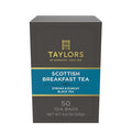Taylors of Harrogate Scottish Breakfast Black Tea Individually Wrapped Bags, 50 Count (Pack of 1), Strong, Malty and Full, Caffeinated, Enjoy Hot or Iced, 50 Teabags