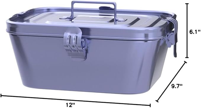 Stainless Steel Rectangular Kimchi Food Storage Container (8L / 271oz / 12")