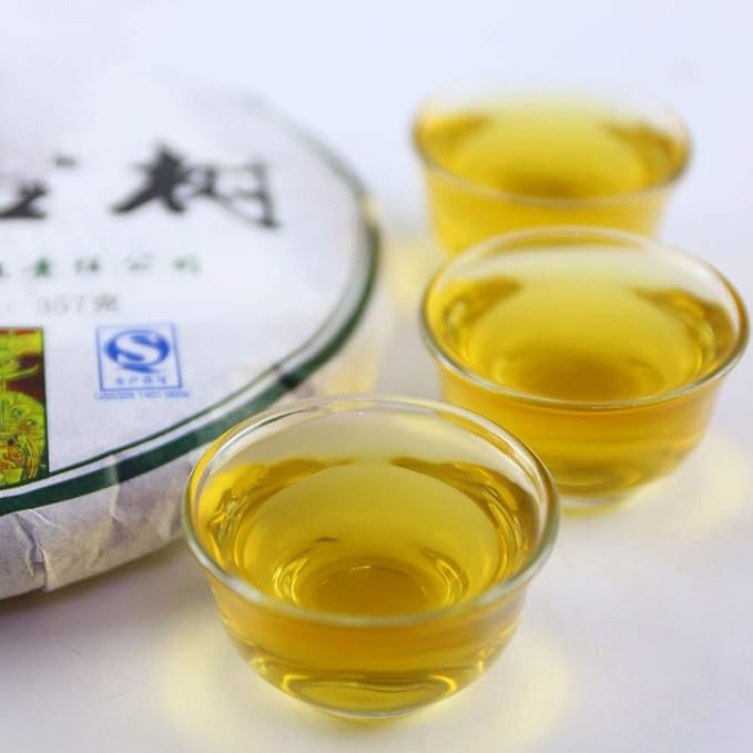 FullChea - Puerh Tea Cakes Year 2008/2018 - Raw Pu Erh - Menghai Pu-erh - Puer Chinese Tea from Mengsong - Detox Cleanse - 12.59oz / 357g