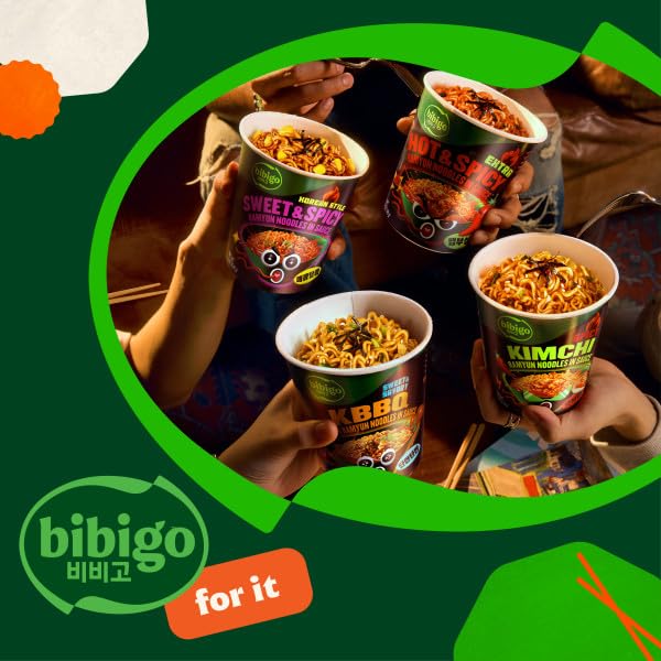 Bibigo Ramyun Ramen Noodles, Spicy Kimchi, 3.45 Ounce (Pack of 1)