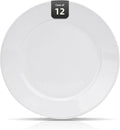 Wide Rim Bone China Commercial Grade Restaurant Plate 12", Case of 12