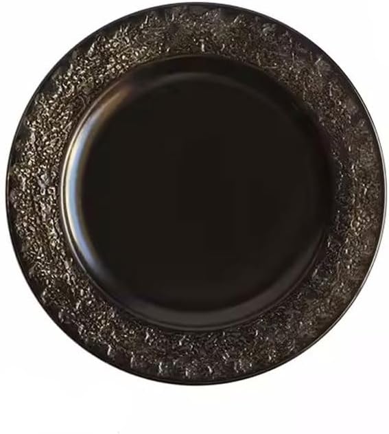 Dining Plates Nice-Looking Dish Plate, Pasta, Western-Style Steak Plate, Simple Home European-Style Ceramic Tableware, Light Luxury Dinner Plate Ceramic Dinner Plates(C)