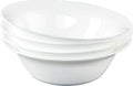 Soup Bowls Set of 4, Tempered Glass White Cereal Bowls, 20 OZ Round Dish Set, Microwave & Dishwasher Safe Glass Bowl Set