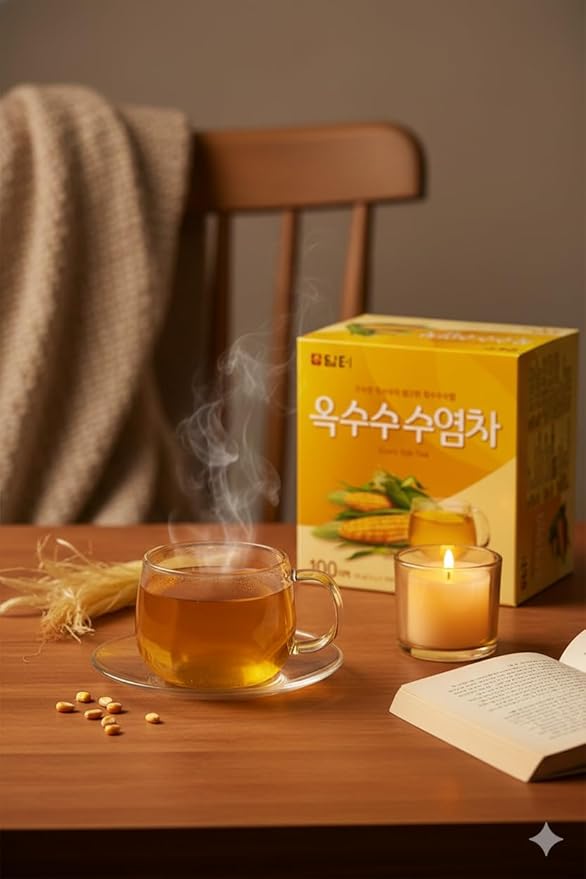Damtuh Korean Corn Silk Tea, Corn Tea Bags, Caffeine-Free Herbal Tea, 100 Bags