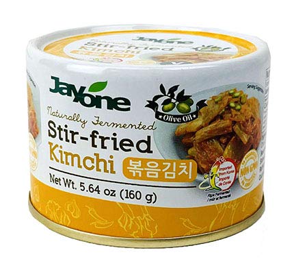 Korean Canned Napa Kimchi- Naturally Fermented, Shelf-Stable, Ready-to-Eat, Non-GMO Ingredients & No Artificial Preservatives, Perfect for Meals, Camping & Emergency Food (5.64oz x12) Stir-Fried