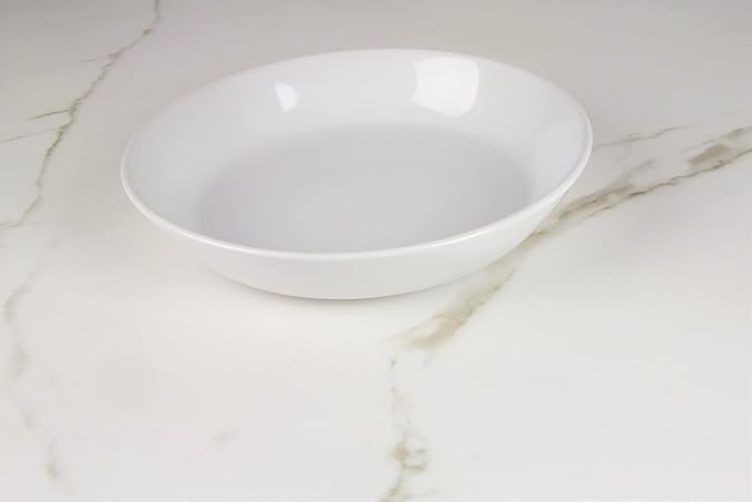 Double Line 9.5"/36 oz Dinner Bowl, Set of 2, White