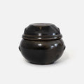 Earthenware Onggi Korean Traditional Clay Jar Ceramic Canister/Handmade Food Sauce Storage Container for Tea, Coffee Bean, Salt/Breathing Clay Pot Kimchi Fermentation Crock (No.1(H7.5cm))