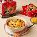 TBK THEBORN Paik Ramyun, Korean Ramen, Korean Spicy Instant Ramyun Noodle Soup with Rich Broth and Egg Flakes, Instant Ramen Noodle Soup, 115g x 4 Packs