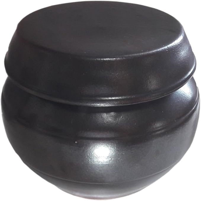 30.43ounce(900cc) Korean Traditional Earthenware Pottery Fermenting Jar Hangari with Lid