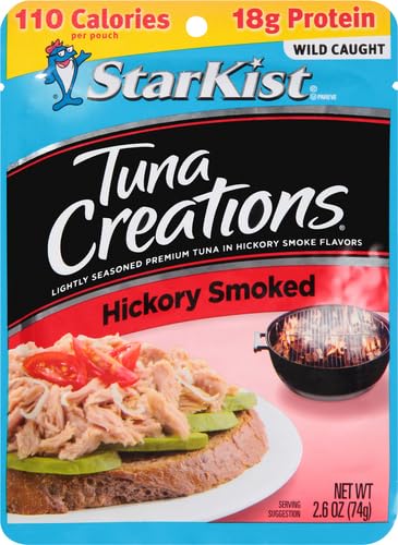 StarKist Tuna Creations Hickory Smoked Pouch (2.6 oz - 2 Pack) Wild Caught, High Protein Shelf Stable Seafood, Gluten Free, Soy Free, No Draining, Ready to Eat for Salads and Sandwiches