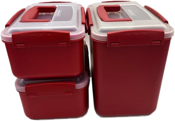 7L-1, 3.2L-2, Airtight Kimchi Container with Handle, Multi-Purpose Food Storage Box,Translucent lid container,Kimchi Fermentation container, fruit-pickle container Compatible with All Refrigerator