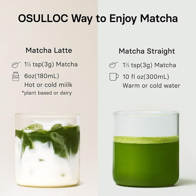 OSULLOC Volcanic Isle Matcha Powder, Ceremonial Grade Korean Matcha, Green tea powder from Jeju Island (1.41oz, 40g)
