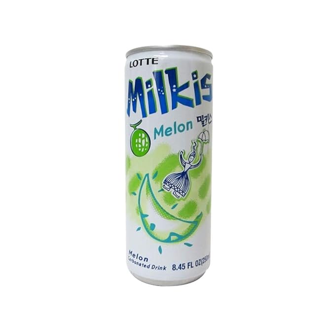 MILKIS Variety Flavor Set; Total 18 Cans(1 Can=250ml, 8.45 FL Oz) 롯데 밀키스 버라이어티 세트, 6 Peach + 6 Melon + 6 Banana
