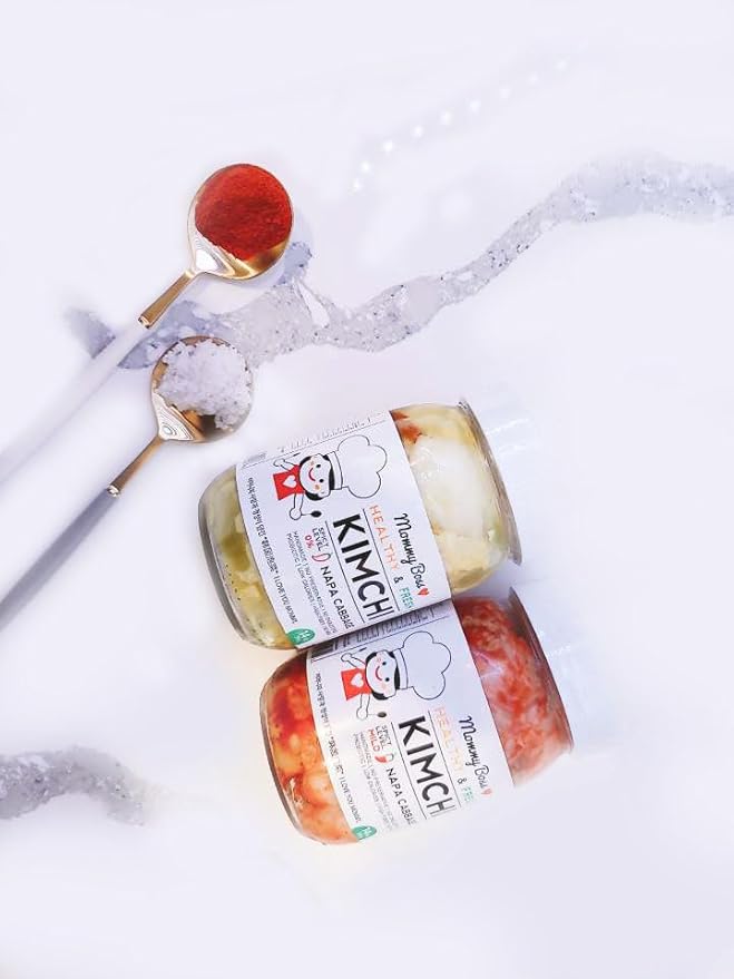 Mommy Boss Premium Fermented Napa Cabbage SPICY Kimchi Authentic Korean HOT SPICY Kimchi, 14oz X 2 PACK 28oz