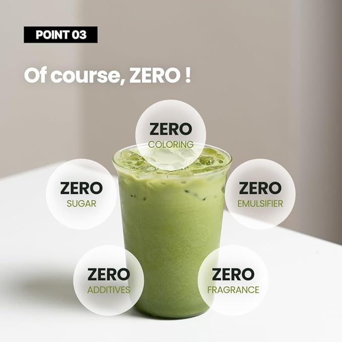 Kim’s Table Matcha Powder for Latte Zero Sugar Easy 10 Sticks Ceremonial Grade Jeju Korean Matcha for Latte Green Tea Powder, Premium Barista Crafted Mix, soft & savory taste, 10 Servings (4.23 Ounces) 제주 말차 라떼