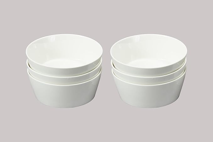 Bone China Cone Shape Commericial Grade Dinnerware Soup Bowl 7inch, Case of 6