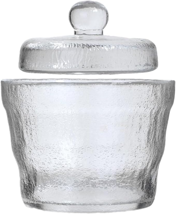 PRETYZOOM Small Glass Pickle Jar with Glass Weight - 650ml/21oz Tsukemono Maker with Heavy Duty Weight, Japanese One-Night Pickling Bowl Vegetable Fermentation for Sauerkraut, Kimchi
