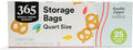 365 by Whole Foods Market, Quart Size Storage Bags, Double Zipper, 25 Count