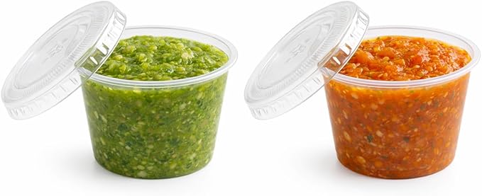 4U'LIFE 1 oz Clear Plastic Souffle Cup/BPA Free Portion Cup With Lids-100 Sets