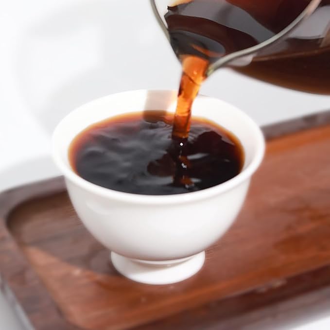 LWXLJMJZC－2013yr Yi Wu Ripe Puerh Tea Cake -150（Cups) Shu Puer Tea - Aged Fermented Cook Pu erh -Black Pu'erh -Yunnan Chinese Pu er Cake - 357g/12.6oz