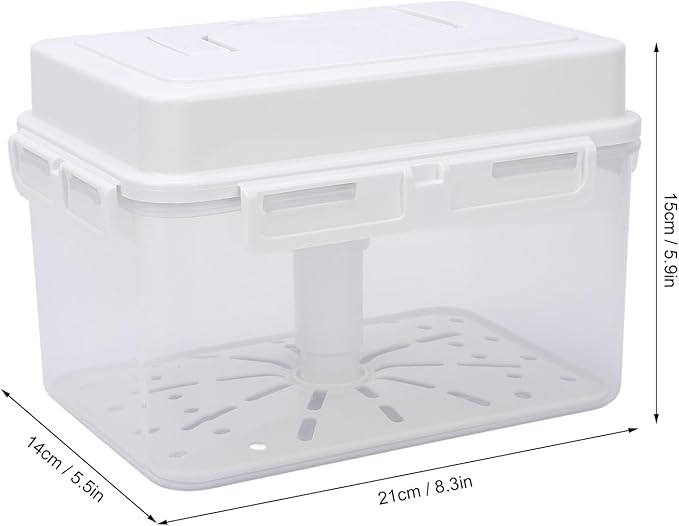 Kimchi Fermentation Container, Airtight Fermentation Jar Clear Pickle Kimchi Press Ferment Storage Container for Home Kitchen (4L)