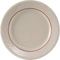 Tuxton China YBA-102 Plate, 10-1/4" Diameter, Round, Wide Rim, Embossed, Microwave and Dishwasher Safe, Oven Proof, Fully Vitrified, Ceramic, TuxCare, Healthcare, Monterey, Pack of 12