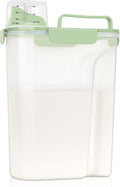 LEAWALK Airtight 10LBS/ Rice/Cereal/Dry Food Storage Container BPA Free, 5.28Qt Clear Plastic Kitchen and Pantry Organization Bin Suitable for Oats, Flour, Sugar, Pasta, Pet Food, etc (Fruit Green