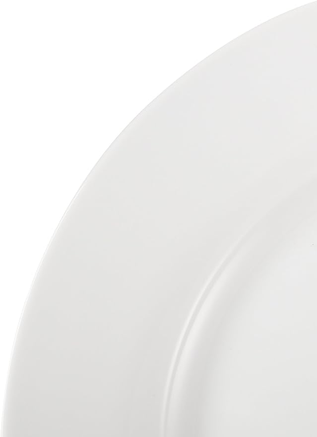 Amazon Basics 6-Piece White Dinner Plate Set, Microwave and Dishwasher Safe for Everyday Use, 10.5 inches (Pack of 2)