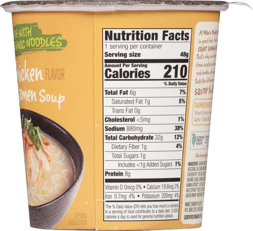 Mike's Mighty Good Ramen Soup, Chicken, 1.6 Oz (Pack of 6)
