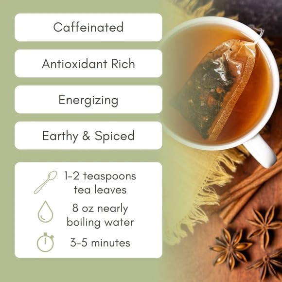 Organic Chai Pu-Erh Tea - 2oz bag (approx. 30 servings) | Full Leaf Tea Co.