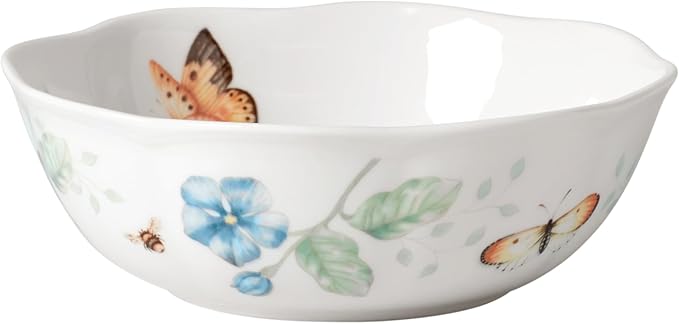 Lenox 806735 Butterfly Meadow All-Purpose Bowl, 1-Piece, 6.25' L x 6.25' W x 2.3' H, 20-Fl oz, Service For 1