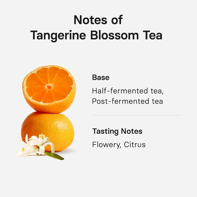 OSULLOC Tangerine Blossom Tea (Refreshing Tangerine Flavor), Iced tea bags, USDA Certified Organic, Tea Bag Series 20 count, Premium Blended Tea from Jeju