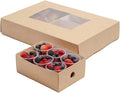 Slide Tek Rectangle Kraft Paper Small Insert - Fits Catering Tray - 8 3/4" x 6" x 3 1/4" - 10 count box
