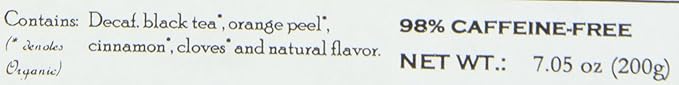 Davidson's Organics, Decaffeinated Spiced Peach, 100-count Unwrapped Tea Bags