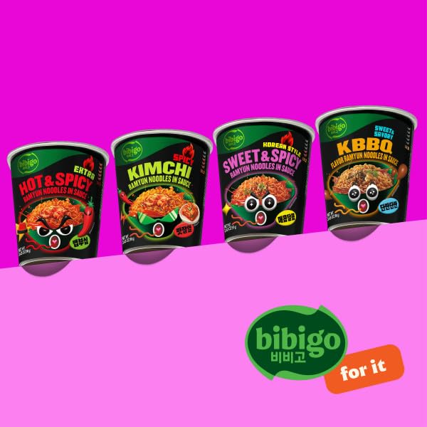 Bibigo Ramyun Ramen Noodles, Sweet & Spicy, 3.43 Ounce (Pack of 1)