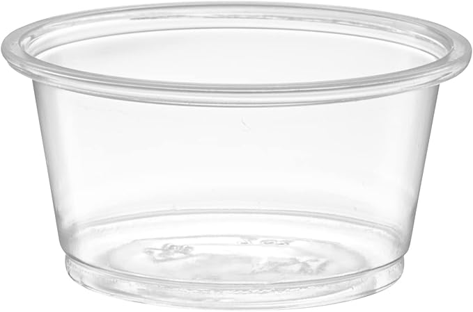 ELEGANT DISPOSABLES [2 oz - 200 Cups Clear] Diposable Plastic Portion Cups No Lids, Small Mini Containers For Portion Controll, Jello Shots, Meal Prep, Sauce Cups, Condiments, Medicine,