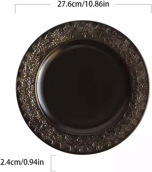 Dining Plates Nice-Looking Dish Plate, Pasta, Western-Style Steak Plate, Simple Home European-Style Ceramic Tableware, Light Luxury Dinner Plate Ceramic Dinner Plates(A)