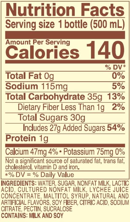 CALPICO Lychee – Smooth, Creamy & Refreshing Non-Carbonated Beverage, Sweet and Tangy, Japanese Lactic Acid Drink, 16.9 Fl oz (Pack of 6)