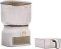 22 Lbs Rice Dispenser, Large Sealed Grain Storage Container With Rice Cup Food Dispenser Kitchen Organizer For Rice, Beans, Grains, Cereal Dry Food, Small Pantry Food. (1, Circular)