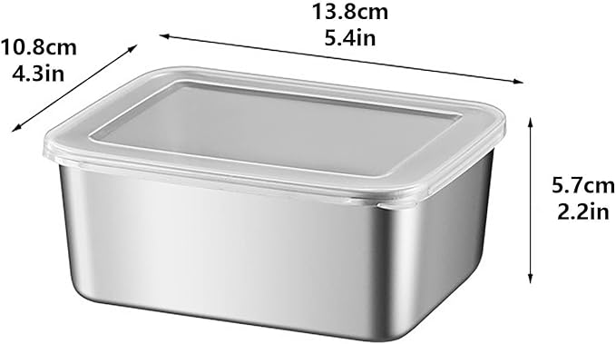 6Pcs Large Stainless Steel Food Containers with Lids,Leakproof Meal Prep Containers,Airtight Kimchi Containers Reusable,Stackable/Oven/Dishwasher/Freezer Safe