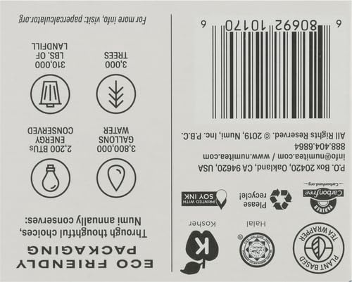 Numi Teas Tea Black Earl Grey Bergamot, 18 ct (Pack of 2)