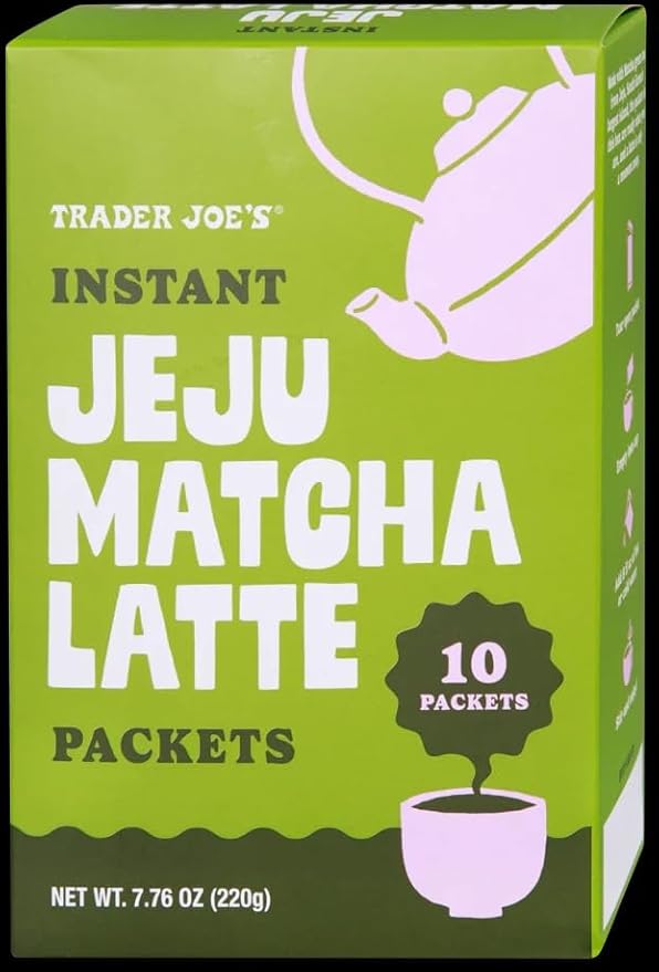 Trader Joe Instant Jeju Matcha Latte Korean Drink Mix Hot Cold Drinks 2 boxes of 10 Packets