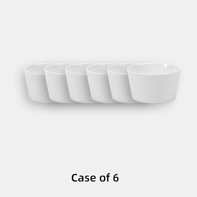 Bone China Cone Shape Commericial Grade Dinnerware Fruit Bowl 3.7inch, Case of 6