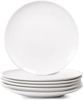 White Dinner Plates Set of 6, 10 Inch Ceramic Plates – White Porcelain Dinner Plates for Kitchen, Serving & Everyday Use, Microwave & Dishwasher Safe, 25.4Cm